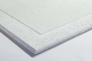 Plaque de plâtre en fibre/gypse 2 bords amincis grande hauteur L. 2600 x l. 1200 mm - Ép. 12,5 mm