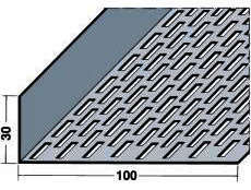 Profil perforé 100 en aluminium - L. 300 x l. 2500 mm
