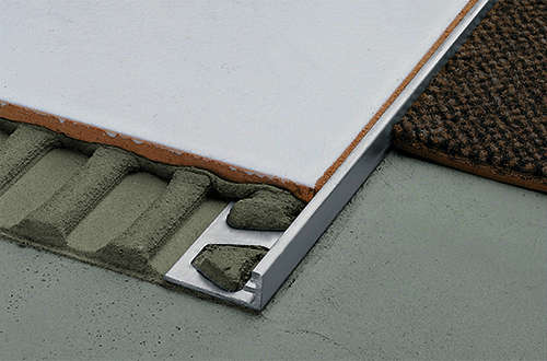 Profilé de finition et de décoration SCHLÜTER SCHIENE-AE en aluminium naturel anodisé mat L. 2,5 m x H. 10 mm