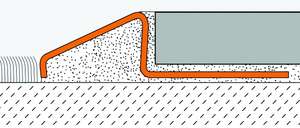 Profilé de transition SCHLÜTER RENO-AEU en aluminium naturel anodisé mat L. 2,5 m x H. 10 mm