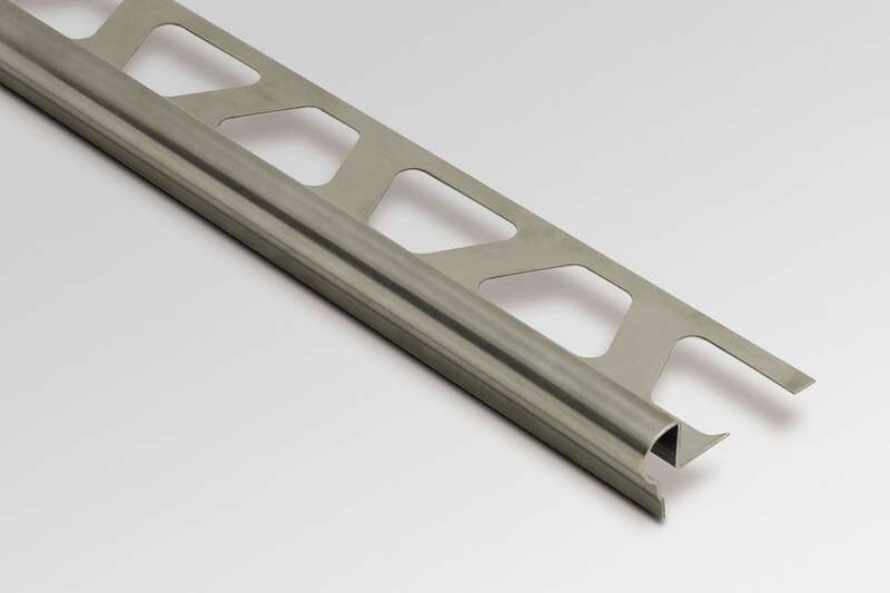 Profilé nez de marche de forme florentine SCHLÜTER TREP-FL-E en acier inoxydable V2A L. 3 m x H. 11 mm