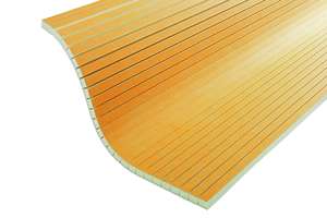 Panneau d'agencement prédécoupé pour réalisation de courbes SCHLÜTER KERDI-BOARD-V L. 2600 x l. 625 x Ép. 12,5 mm 