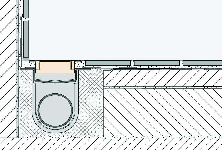 Cadre standard avec grille classique pour caniveau de douche SCHLÜTER KERDI-LINE-A en acier inoxydable brossé V4A L. 1,3 m x l. 47 x H. 19 mm