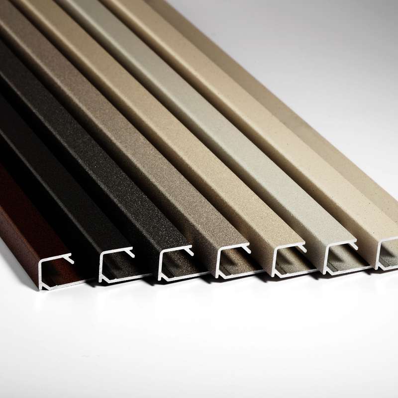 Profilé de finition pour angle sortant de revêtement carrelé SCHLÜTER QUADEC-TSDA en aluminium finition structurée gris anthracite L. 2,5 m x H. 10 mm
