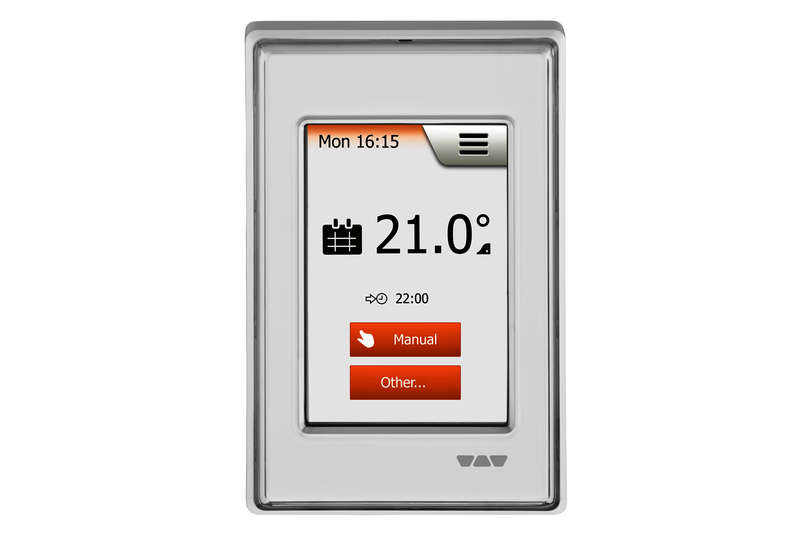 Régulateur de température écran tactile 3,5 pouces 2 sondes SCHLÜTER DITRA-HEAT-E-R3 blanc brillant