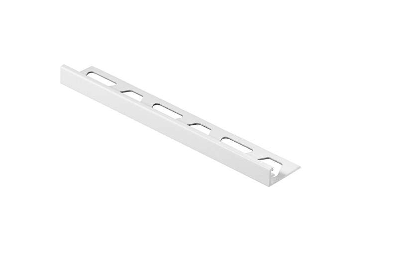 Profilé de finition et de décoration SCHLÜTER SCHIENE-AC en aluminium coloré blanc mat L. 2,5 m x H. 12,5 mm