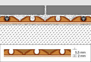 Natte de découplage pour pose de câble DITRA HEAT en polyéthylène sur support intissé 2 mm SCHLÜTER DITRA-HEAT-DUO - Rouleau de L. 10,2 x l. 0,98 m