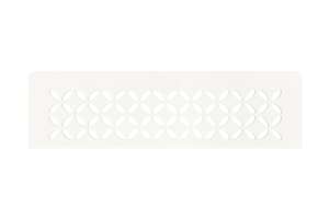 Tablette d'angle rectangulaire SCHLÜTER SHELF-N-S1 D5 - design Floral - en aluminium finition structurée blanc brillant mat pour niche KERDI-BOARD L. 300 x l. 87 mm