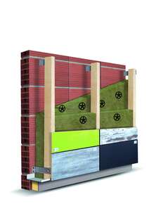 Panneau isolant Ursa FACADE 35R en laine de verre revêtue voile de verre pour l'isolation des façades L. 4300 x l. 600 x Ép. 200 mm - R=5,7 m².K/W