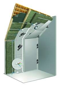 Panneau isolant HOMETEC 32 en laine de verre non revêtue pour murs et combles L. 5400 x l. 1200 x Ép. 80 mm - R=2,5 m².K/W