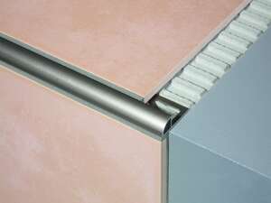 Profilé de finition arrondi pour murs et sols en aluminium DURONDELL L. 2,5 m x H. 8 mm titane