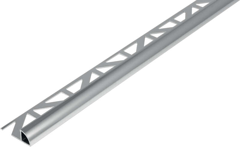 Profilé de finition arrondi pour murs en aluminium anodisé L. 250 cm x H. 8 mm titane