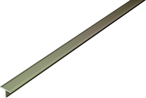 Profilé de séparation pour pose ultérieure en aluminium T-FLOOR L. 2,5 m x l. 14 x H. 7 mm titane