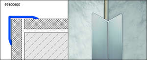 Cornière de protection d'angle pour montage ultérieur en aluminium DURAGARD EP L. 2,5 m x l. 25 x H. 25 mm blanc