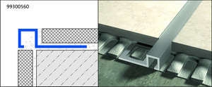 Profilé de finition carré pour murs et sols en aluminium anodisé L. 250 cm x l. 9 x H. 9 mm argent