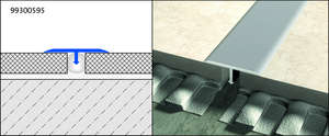Profilé de séparation pour pose ultérieure en aluminium T-FLOOR L. 2,5 m x l. 25 x H. 7 mm argent