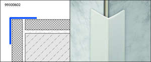 Profilé pour protection des angles en PVC DURAGARD WP L. 2,5 m x H. 20 mm blanc