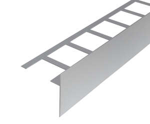 Angle rentrant pour cornière pour balcon & terrasse en aluminium anodisé DURABAL BO H. 80 mm argent