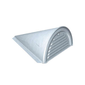 Chatière de ventilation demi-ronde à souder en zinc CLASSIC naturel - l. 250 x P. 300 x H. 150 mm