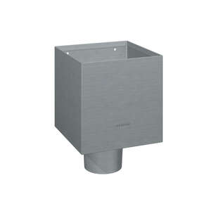 Boîte à eau carrée en zinc pour eaux pluviales GRANUM skygrey - L. 200 x l. 200 mm - Diam. 80 mm - Carton de 4 pièces