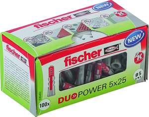 Cheville Duopower sans vis - 5 x 25 mm - Boîte de 100 - Ref:535452