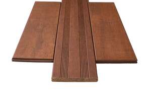 Lame de terrasse en bambou haute densité, 20x140x1870mm, pré-huilée dans la teinte Coffee