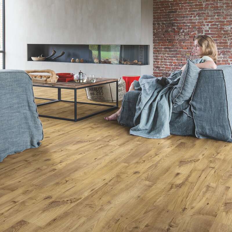 Lame vinyl ALPHA VINYL SMALL PLANKS aspect Châtaignier vintage naturel L. 1250 x l. 189 - Ép. 5 mm