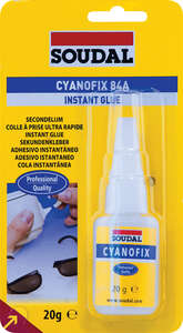 Colle cyanoacrylate CYANOFIX pour supports poreux ou non-poreux 84A - Tube de 20 g