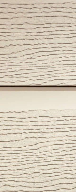 Bardage double clin en PVC cellulaire - blanc crème - L. 6000 x l. 300 mm