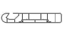 Planche de rive alvéolaire en PVC blanc signalisation - 150x25 mm - L. 6 m