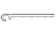 Planche de rive arrondie en PVC blanc signalisation - l. 200 mm - L. 6 m