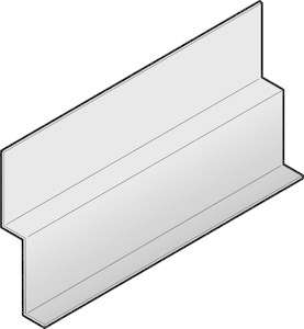 Profil de départ en aluminium C01 - blanc everest - L. 3000 x l. 60 x Ép. 1 mm