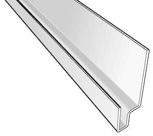 Profil de linteau CEDRAL CLICK en aluminium C02 - L. 3000 x l. 65 x Ép. 1 mm