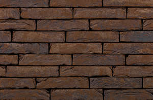 Brique d'angle teinte brun foncé nuancé Pagus Iluzo pourpre L. 238 x l. 22 x H. 48 mm