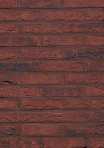 Plaquette de brique teinte rouge foncé Main Forum Pampas L. 215 x l. 22 x H. 65  mm