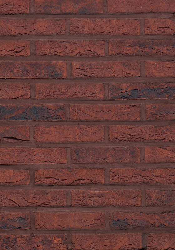 Plaquette de brique teinte rouge foncé Main Forum Pampas L. 215 x l. 22 x H. 65  mm