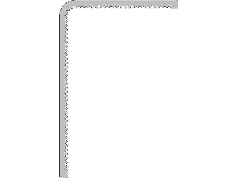 Cornière d'angle gris argent - L. 40 x l. 60 mm