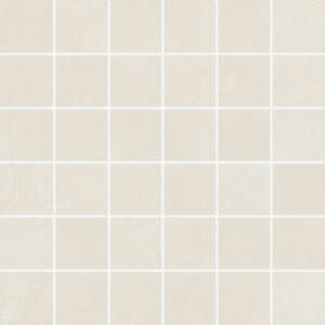 Mosaïque pour sols/murs intérieurs en grès cérame émaillé effet béton DOMINO URBAN Beige, carreaux 5x5, plaque L. 30 x l. 30 cm x Ep. 8 mm