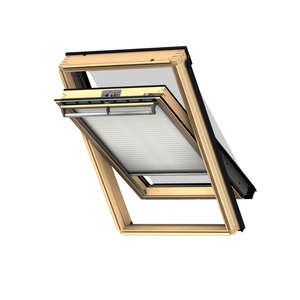 Store plissé manuel FHC noir pour fenêtre de toit CK04 l. 55 x H. 98 cm