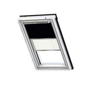 Store plissé manuel DKL beige pour fenêtre de toit UK04 l. 134 x H. 98 cm