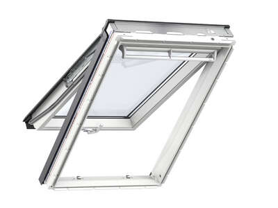 Fenêtre de toit à projection manuelle CONFORT GPU MK06 blanche l. 78 x H. 118 cm