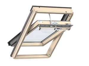 Fenêtre de toit électrique à rotation manuelle INTEGRA GGL SK08 bois l. 114 x H. 140 cm