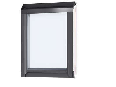 Fenêtre verticale fixe TOUT CONFORT VIU PK35 blanc/gris l. 95 x H. 94 cm