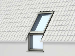 Fenêtre verticale fixe TOUT CONFORT VIU MK35 blanc/gris l. 78 x H. 95 cm
