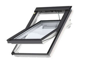 Fenêtre de toit solaire à rotation manuelle INTEGRA GGU UK08 blanche l. 134 x H. 140 cm