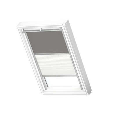 Store duo occultant manuel DFD beige pour fenêtre de toit CK04 l. 55 x H. 98 cm