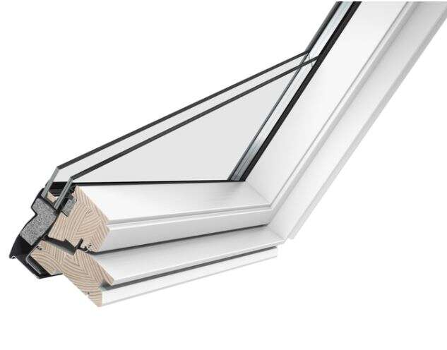 Fenêtre de toit à rotation manuelle CONFORT GGL CK01 blanche l. 55 x H. 70 cm
