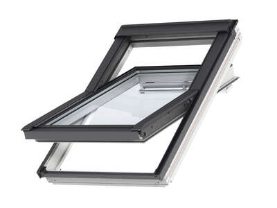 Fenêtre de toit à rotation manuelle CONFORT GGL CK02 blanche l. 55 x H. 78 cm