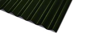 Plaque ondulée en fibres-ciment CEMFORT P06 6 ondes - vert olive - L. 1,525 x l. 1,095 m x Ép. 6,5 mm