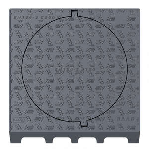 Plaque de recouvrement en fonte profil A pour grille de caniveau classe C250 L. 800 x l. 830 x H. 120/35 mm